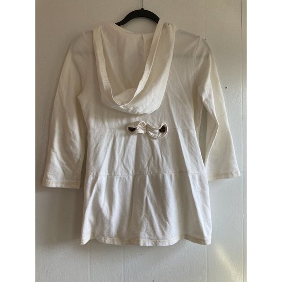 Kimchi Blue Coat Urban Outfitters Jacket Ivory Knit Button Hoodie Soft S… - Picture 4 of 8